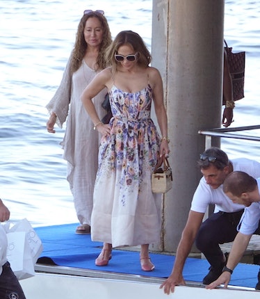 Jennifer Lopez Channels 'La Dolce Vita' In a Flowy Floral Sundress